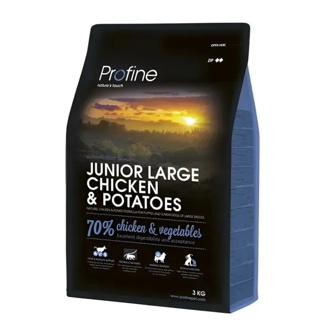 Profine Junior Large Breed Chicken & Potatoes Ξηρά Τροφή Κουταβιού 3kg