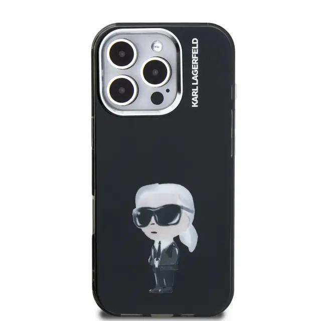 Karl Lagerfeld IML Aquarelle Karl Case for iPhone 16 Pro Black 3