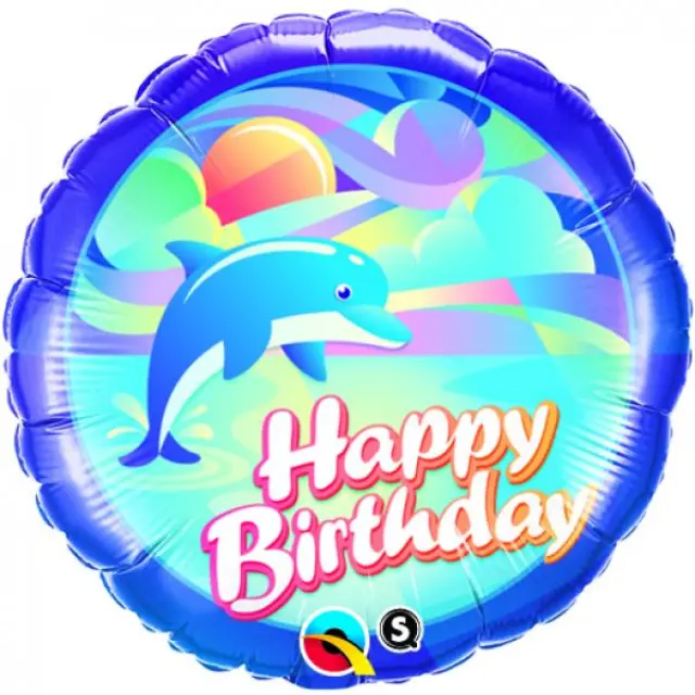 Μπαλόνι Φοιλ Birthday Jumping Dolphin / 45 εκ Δελφίνι