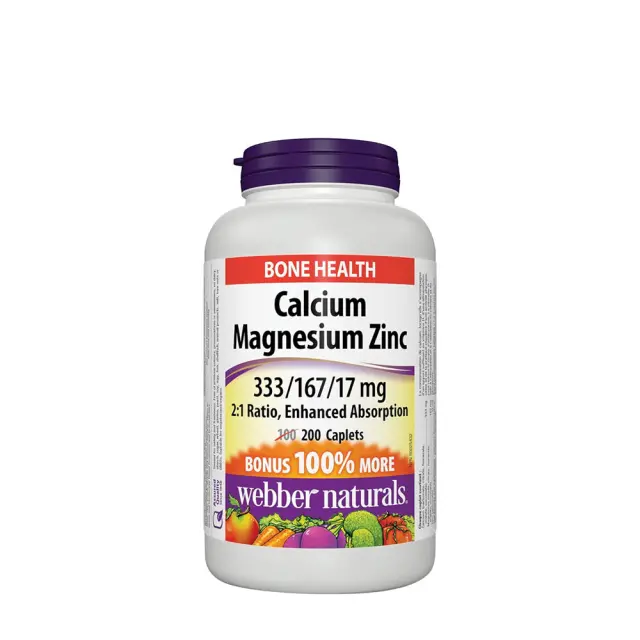 Webber Naturals Calcium Magnesium Zinc 333/167/17 mg