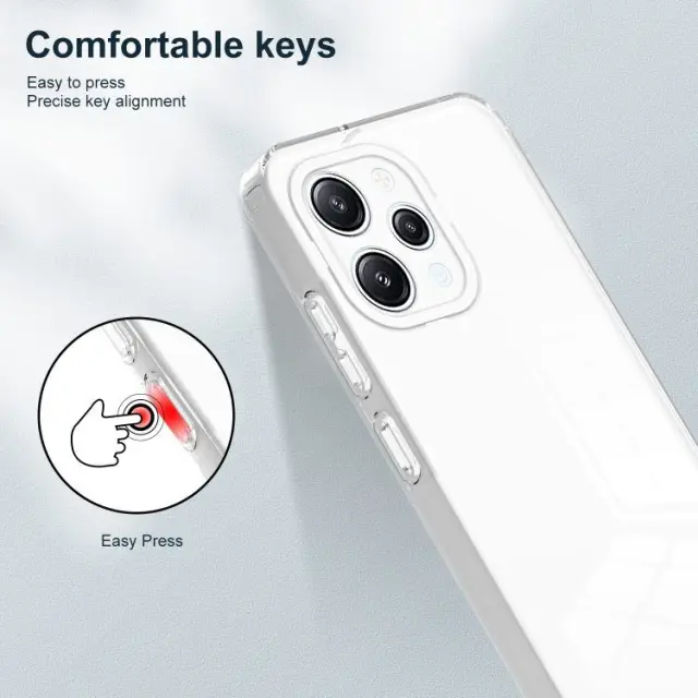 Back Cover 3 in 1 TPU Προστατευτική Θήκη Xiaomi Redmi 12 4G - Clear/ White OEM 3