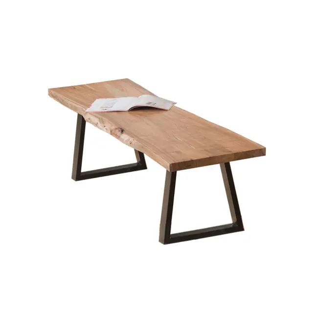 Πάγκος LIZARD SLIM 160x45x45cm Ακακία Φυσικό/Μεταλλική Μαύρο