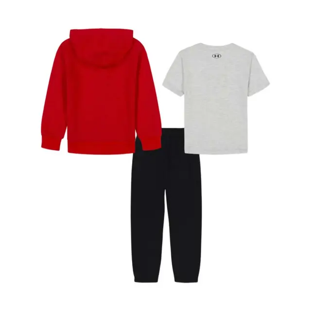 Under Armour Boy's Rival 3PC Hoodie Set Γκρι - Κόκκινο UAFII44E-621 (Under Armour) 2