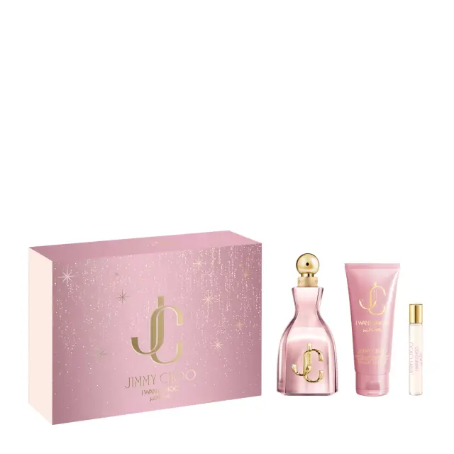 Jimmy Choo I Want Choo With Love Γυναικείο Αρωματικό Σετ: Eau De Parfum 100ml & Travel Spray 7.5ml & Makeup Pouch