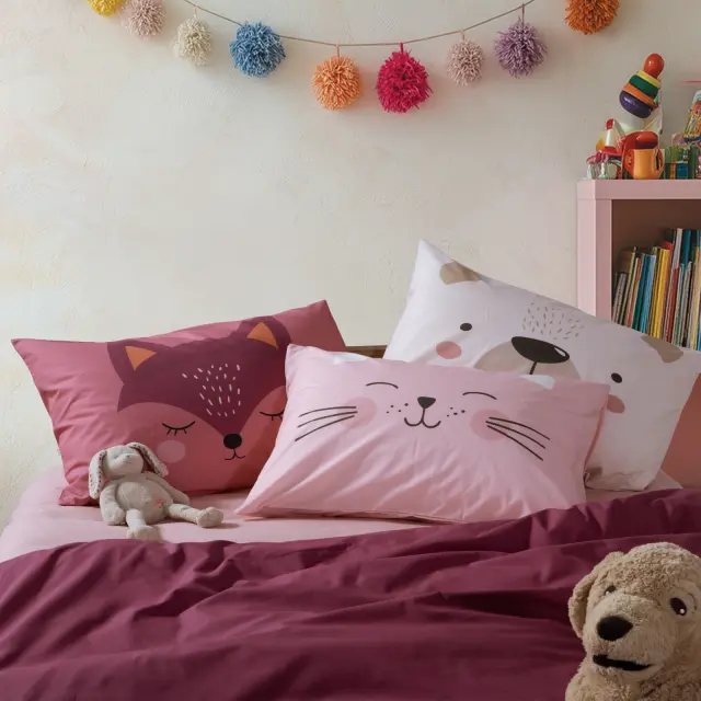 Μαξιλαροθήκη Happy Fox Nef Nef Homeware, 100% BAMBAKI - TERRA (040876) 2