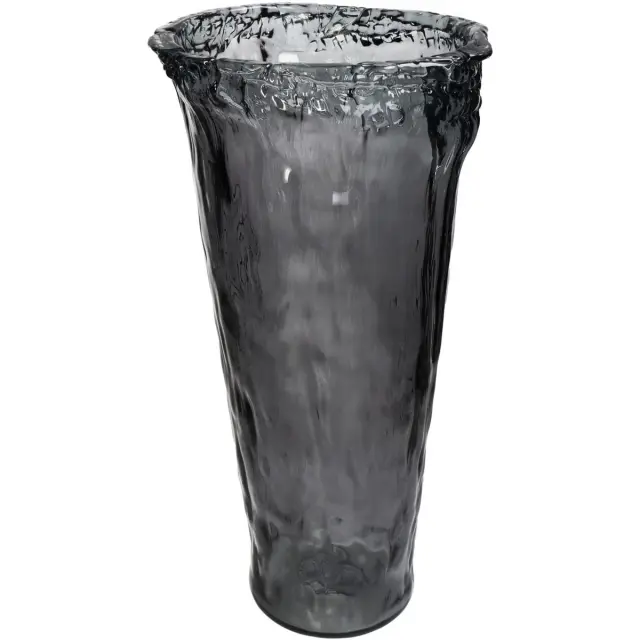 Βάζο Γκρι Ανακυκλωμένο Γυαλί 25x25x50cm