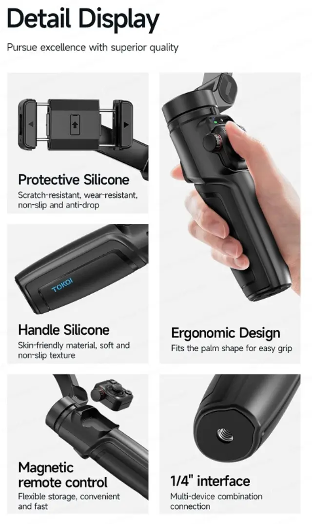 Σταθεροποιητής εικόνας Gimbal για smartphone - M05 - 813676 3