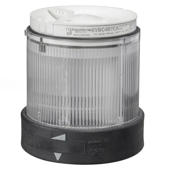 Harmony XVB, Illuminated unit for modular tower lights, plastic, clear, Ø70, steady, integral LED, 24 V AC/DC