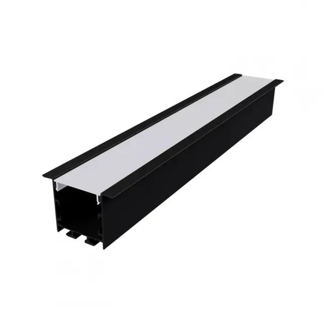 Aca Light VYLO ΠΡΟΦΙΛ ΑΛΟΥΜΙΝΙΟΥ P211U ΜΑΥΡΟ ME ΟΠΑΛ PC ΚΑΛΥΜΜΑ 3m/pc