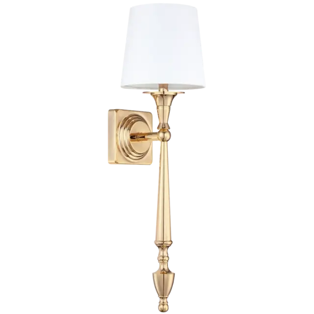 Sconce Austin W01265AU-WH χρυσό με λευκό καπέλο – κομψό και αρμονικό φωτιστικό τοίχου
