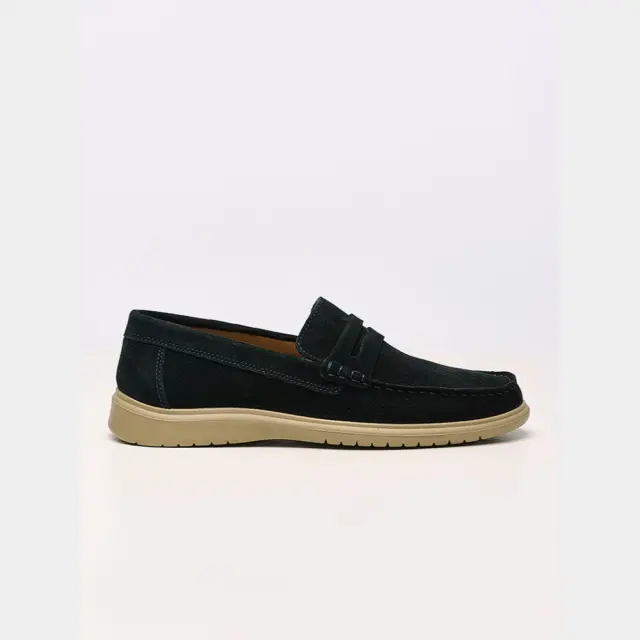 Imac Μοκασίνια-Loafers Ανδρικό δέρμα Nubuck Μπλέ IMA/751160 D/BLUE