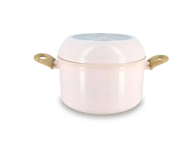 Στοιβαζόμενα Μαγειρικά Σκεύη Menastyl Super Ball Colorama από Ανακυκλωμένο Αλουμίνιο με αντικολλητική επίστρωση - 8 τεμάχια - Rose6020982