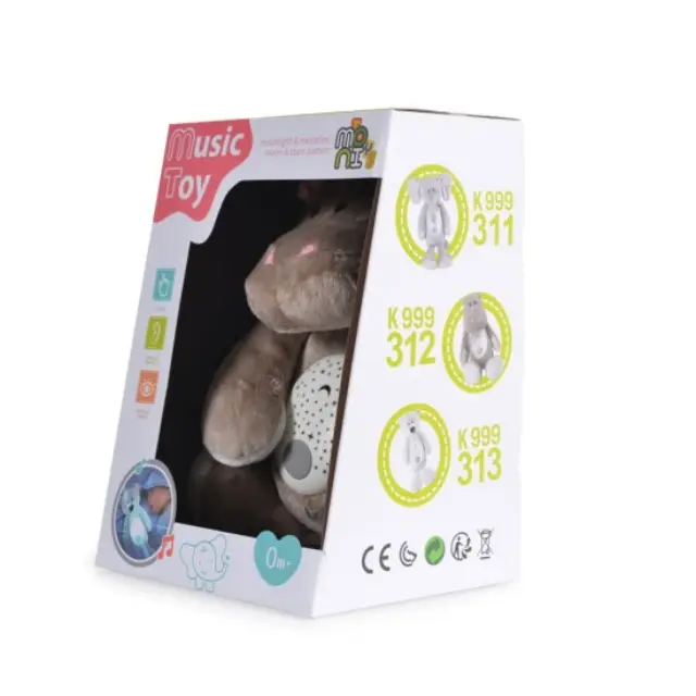 Λούτρινο φωτάκι νυκτός με φώτα & μελωδίες – Moni Toys Hippo K999‑312 3