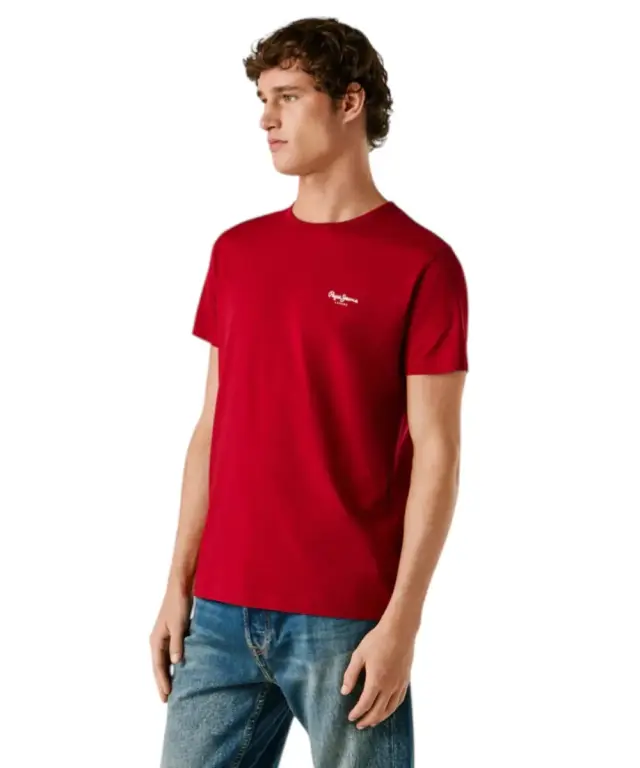 Pepe Jeans - Ανδρικό T-shirt Original Basic PM5010180-287 Μπορντό 2