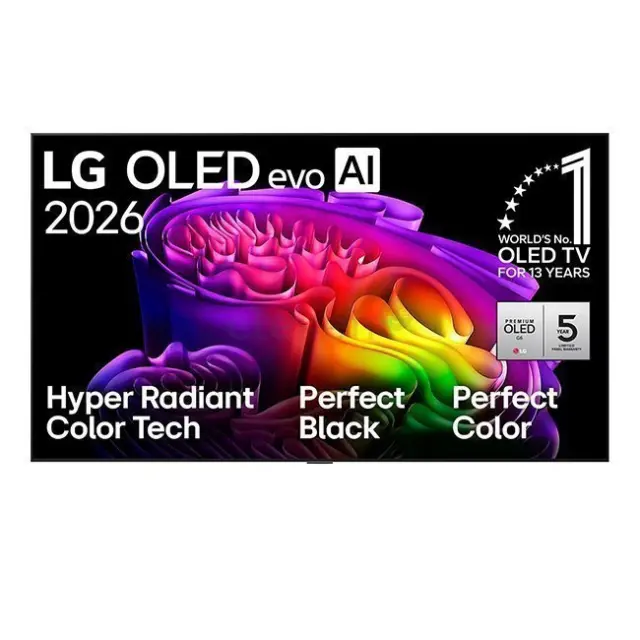 LG TV 65" OLED65G61LW OLED 4K 165Hz Gallery Design WebOS 2026