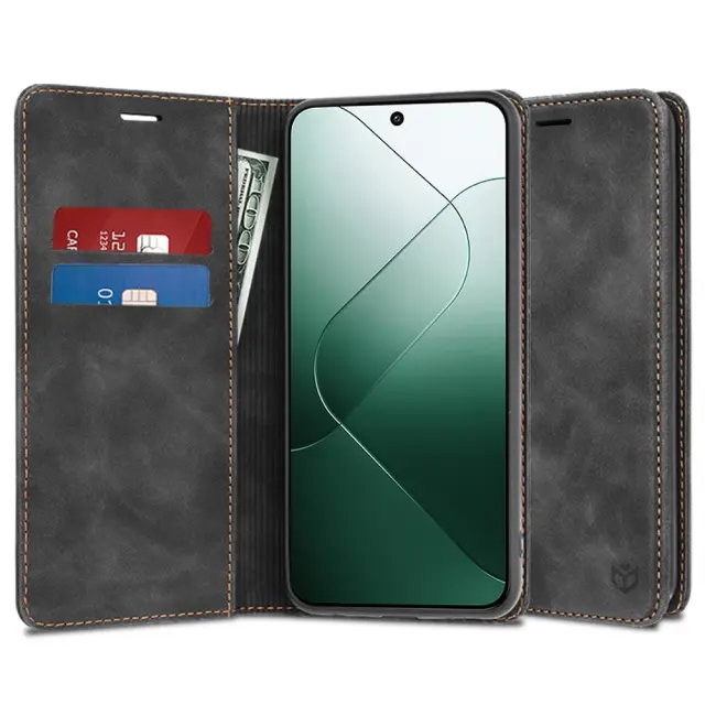 Techsuit® Confy Θήκη Βιβλίο για Xiaomi 14- Black