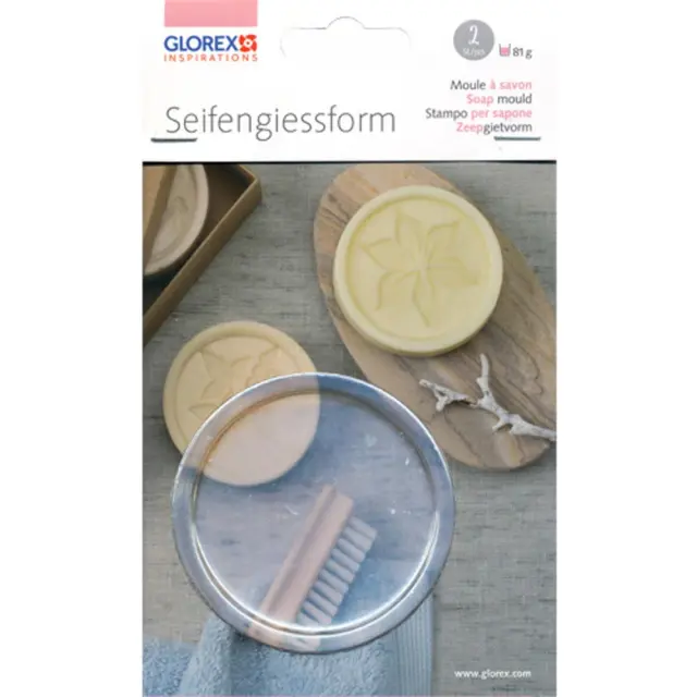 Glorex Καλούπι για Σαπούνι Στρογγυλό 70x20mm - 2τεμ