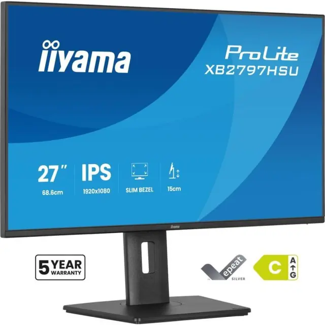 iiyama ProLite XB2797HSU-B1 computer monitor 68.6 cm (27") 1920 x 1080 pixels Full HD LED Black