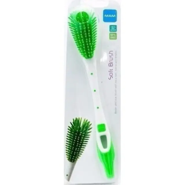 MAM Soft Brush Βούρτσα Καθαρισμού Μπιμπερό, Θηλών & Παιδικών Σκευών 2