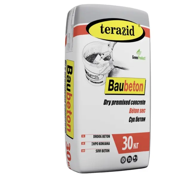 Monotex Terazid Baubeton Ξηρό σκυρόδεμα με αδρανή έως 6 mm 30 kg / BAUBETON