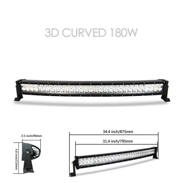 Κυρτή μπάρα LED 12/24V 180w 80cm