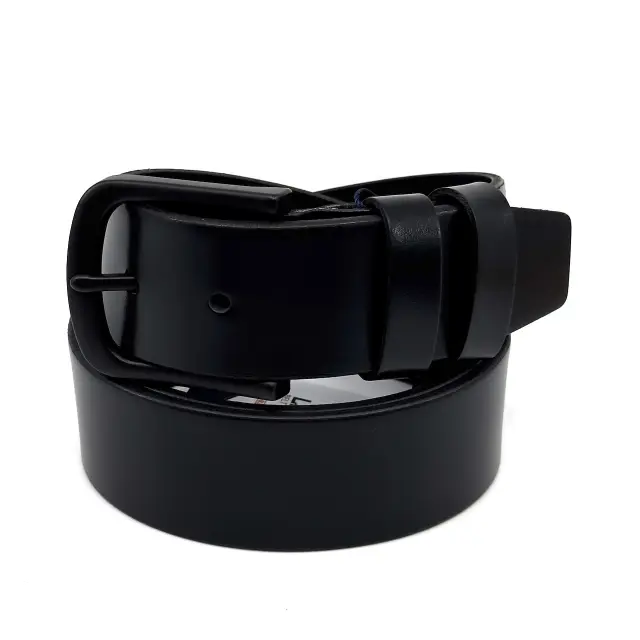 Μαύρη Δερμάτινη Ζώνη Full Grain 4 cm 3