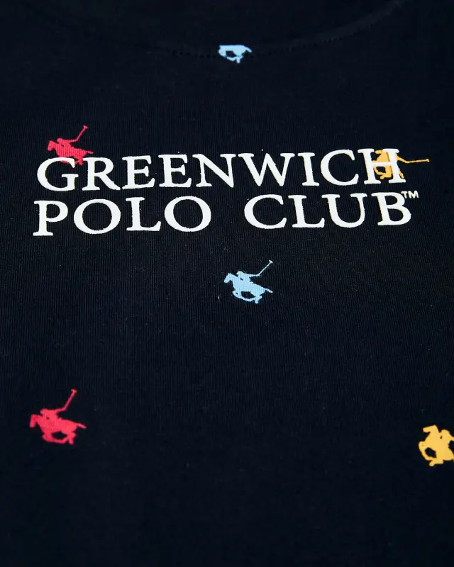 Μπλούζα Greenwich Polo Club με ανάγλυφη επιγραφή 2