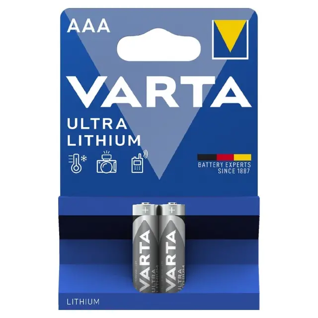VARTA Ultra Lithium AAA μπαταρίες λιθίου 1.5V 2τμχ