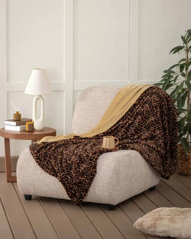 Nima Home Κουβέρτα 150x190 - Pelt Καφέ