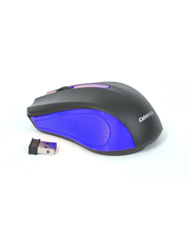 MOUSE OMEGA OM-419 ΑΣΥΡΜΑΤΟ 2,4GHz 1000DPI BLUE NANO USB RECEIVER [41792] 2