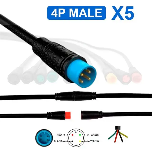 eWHEEL ΑΔΙΑΒΡΟΧΟ ΚΑΛΩΔΙΟ ΣΥΝΔΕΣΗΣ 8mm 4PIN ΑΡΣΕΝΙΚΟ