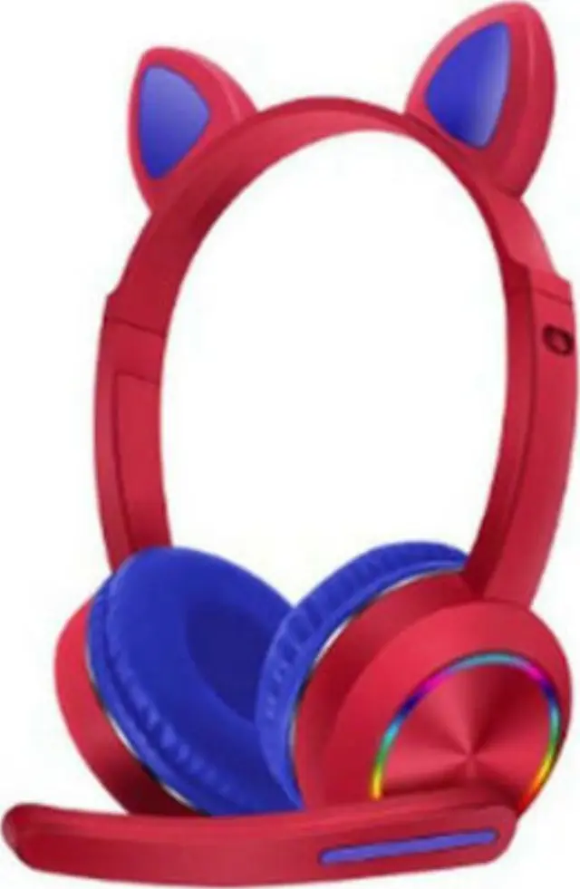 Ασύρματα ακουστικά AKZ-K23 Cat Headphones ΚΟΚΚΙΝΟ