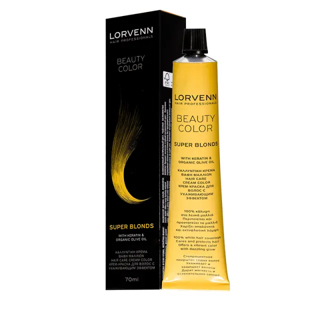 Lorvenn Beauty Color Professional 70ml 1012-Super Blond Σαντρέ Ιριζέ