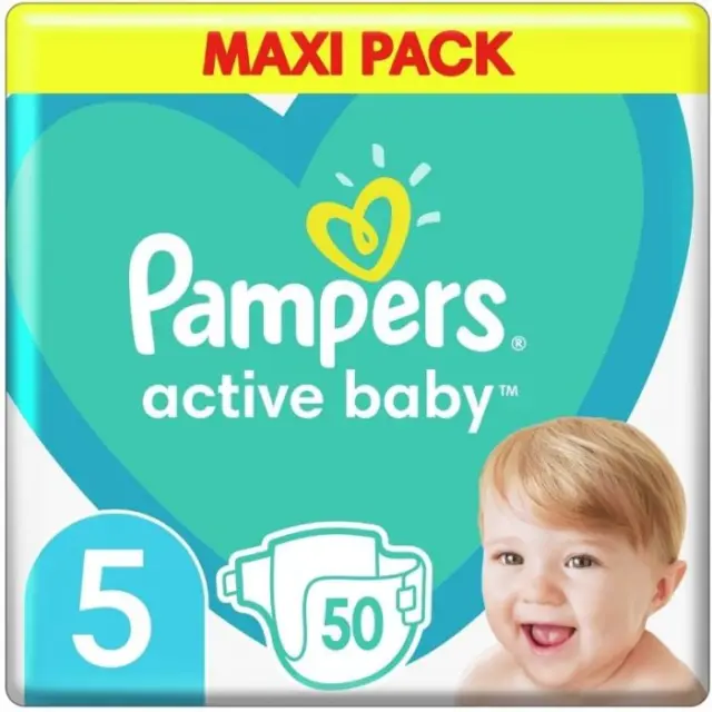 Pampers Active Baby Maxi Pack Βρεφικές Πάνες No5 (11-16kg) 50τμχ