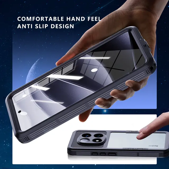 ShellBox - Waterproof IP68 Case - Xiaomi Redmi Note 14 Pro 5G / Poco X7 - Black 2