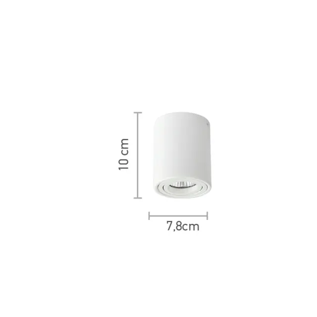 InLight Φωτιστικό οροφής από λευκό μέταλλο 1XGU10 D:7,8cm (42025-WH) 2