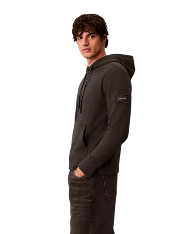 Calvin Klein - Ανδρικό Μακρυμάνικο Φούτερ 350terry Badge Hoodie LV04RJ201G-8MN Μαύρο 2