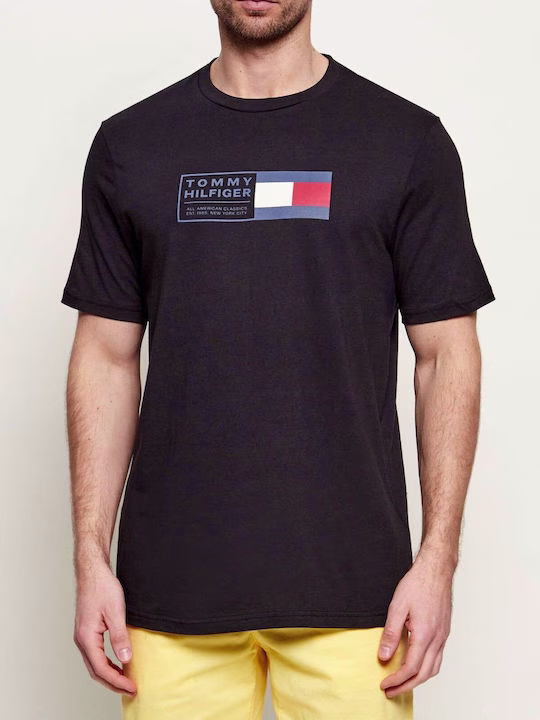 Tommy Hilfiger Crew Neck T-shirt Μαύρο Μαύρο