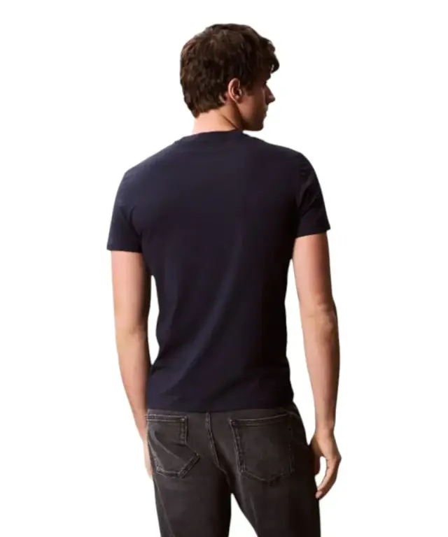 Calvin Klein - Ανδρικό T-shirt Classic Monogram Tee Regular Fit LV04RD254G-CEF Μπλε Σκούρο - M 2