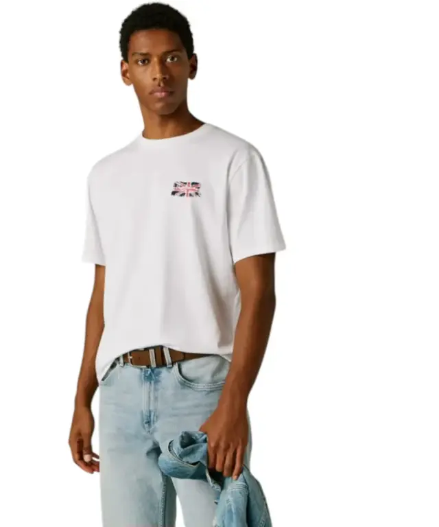 Pepe Jeans - Ανδρικό T-shirt Small Flag PM5010311-800 Λευκό 2