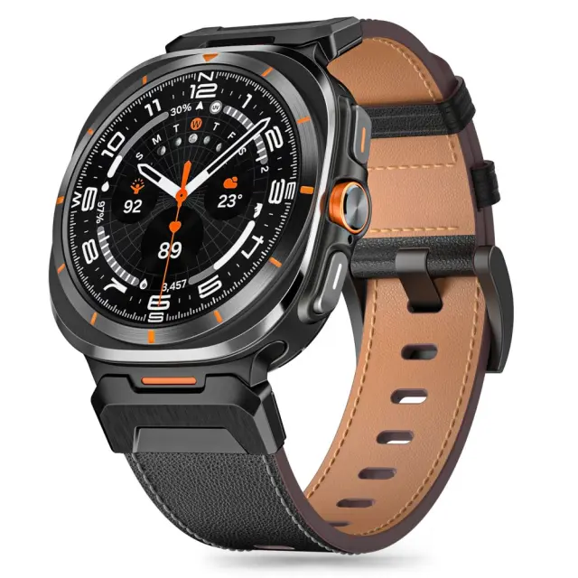 Tech-protect Delta Pro Samsung Galaxy Watch Ultra 1 / 2 2024-2026 (47 Mm) Leather Black