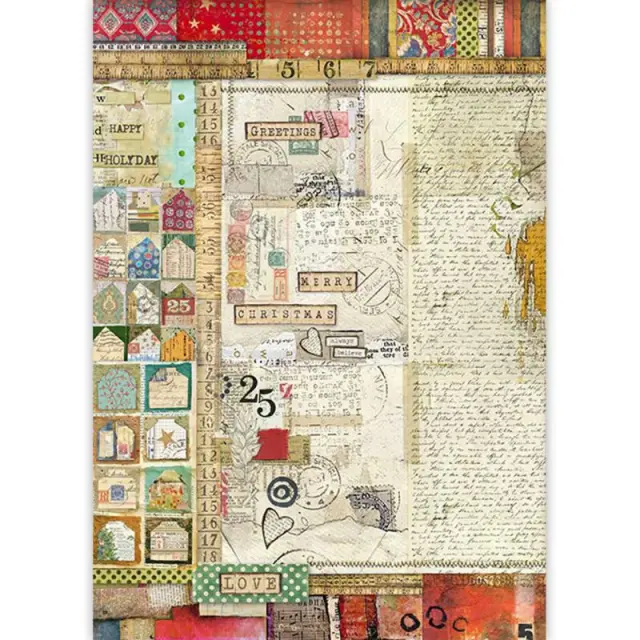Stamperia Ριζόχαρτο για Decoupage - Γράμματα - A3