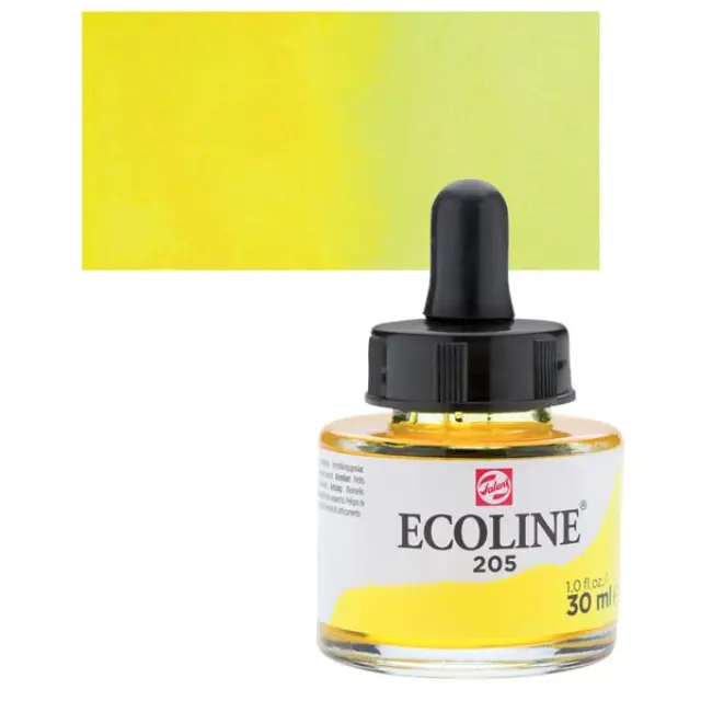 Μελάνι Talens Ecoline - 205 Lemon Yellow - 30ml