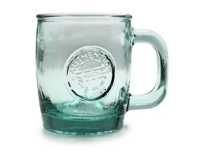 Κούπα με χερούλι Glass Drops Authentic (3102) Από ανακυκλωμένο γυαλί, Χωρητικότητας 350ml, Διαστάσεων Ø 12 x Υ 10.5 cm 3102 2