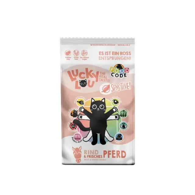 Lucky Lou Food Code Sensitive Βοδινό & Φρέσκο Άλογο  1,7kg