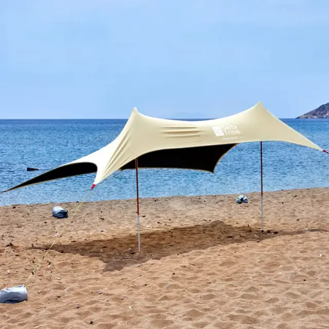 Τέντα Παραλίας Ελαστική SALTY TRIBE AEOLIANS Sand Blackout 300x250cm