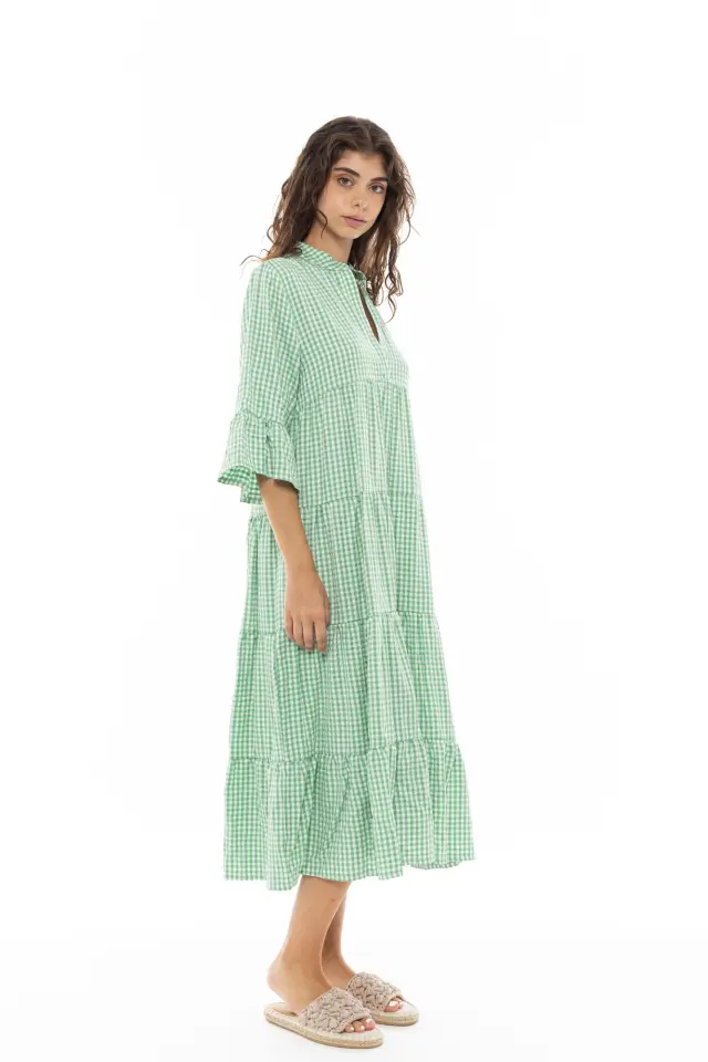 Beachwear Modern Check B422 Peach Skin Pink Label 3