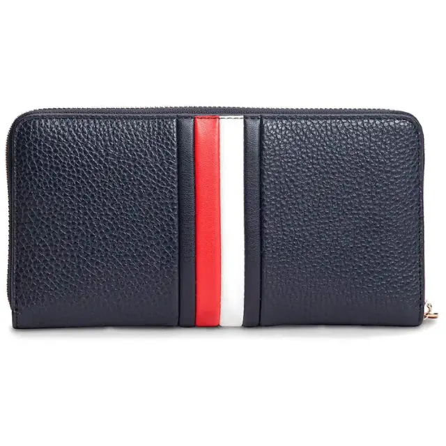 Tommy Hilfiger Γυναικείο Μεγάλο Πορτοφόλι TH Hilfiger Icon Continental Zip-Around Σκούρο Μπλε 2
