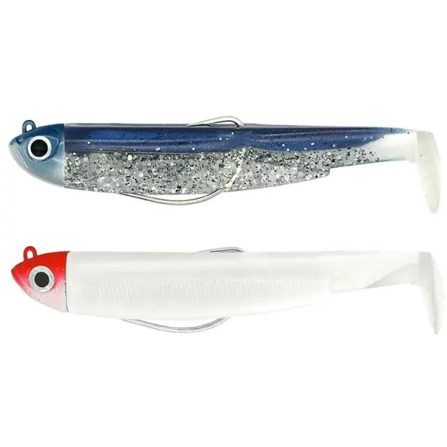 Σιλικονούχο Fiiish Black Minnow Νο3 Combo BM3156 Double Combo Shore - 12gr Barracuda Blue + White/Red Head