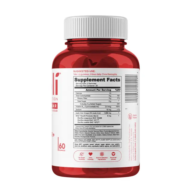 Goli Zero Sugar Apple Cider Vinegar Gummies 2